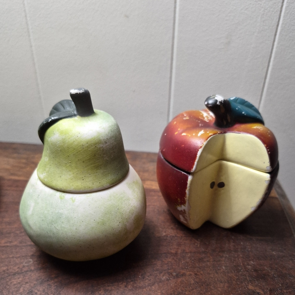 Fruit-Themed Ceramic Trinket Set
